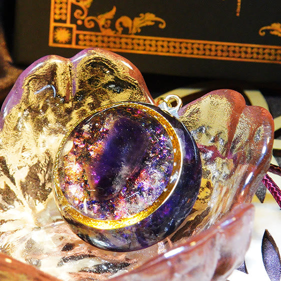 Olivenorma Amethyst Healing Orgone Necklace