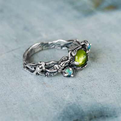 Olivenorma "Angie" - Opal and Peridot Ring