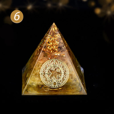 Olivenorma 5cm Crystal Raw Stone Energy Orgone Pyramid