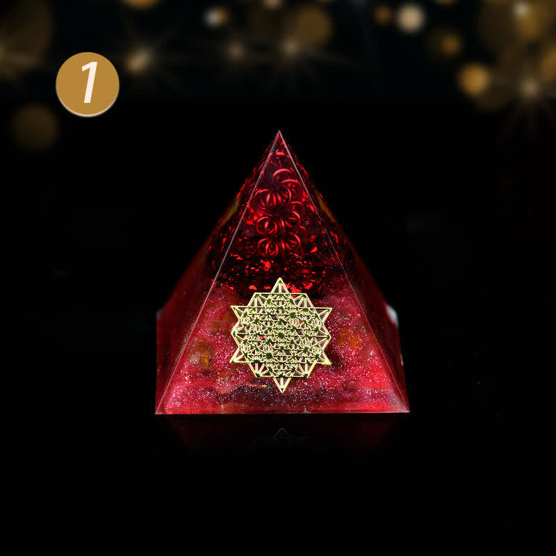 Olivenorma 5cm Crystal Raw Stone Energy Orgone Pyramid