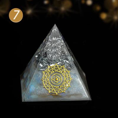 Olivenorma 5cm Crystal Raw Stone Energy Orgone Pyramid