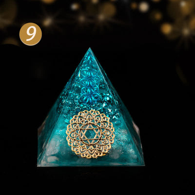 Olivenorma 5cm Crystal Raw Stone Energy Orgone Pyramid