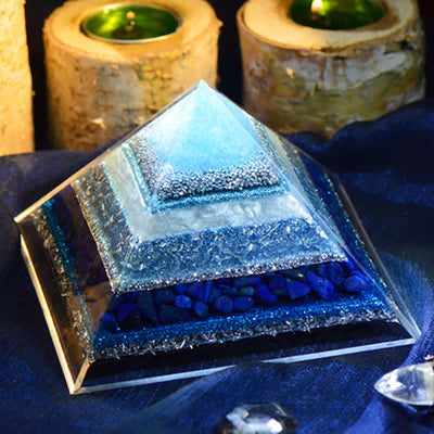 Olivenorma "Keep Peace" Lapis Lazuli Orgone Pyramid