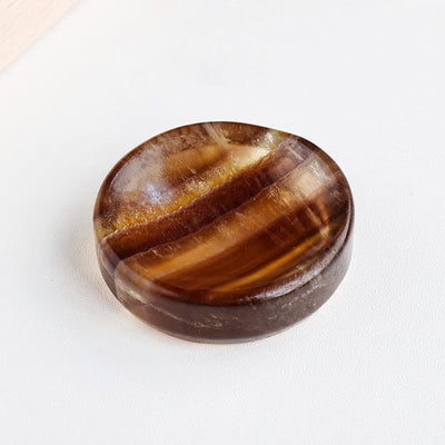 Olivenorma Natural Raw Stone Round Moon Crystal Bowl