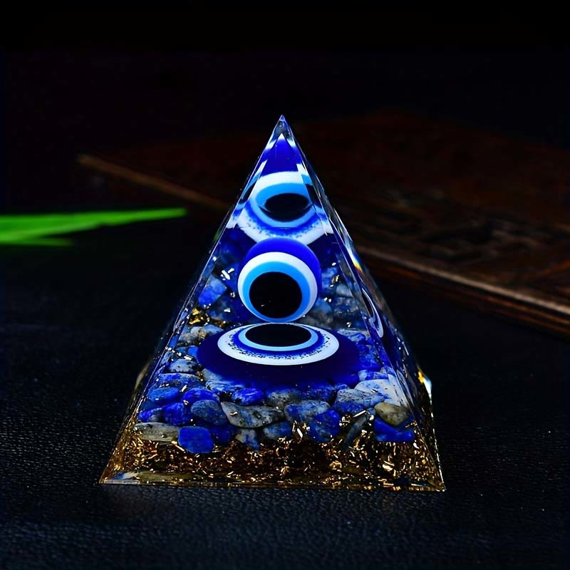 Olivenorma Vision of Serenity Lapis Lazuli Evil Eye Orgone Pyramid - image 2