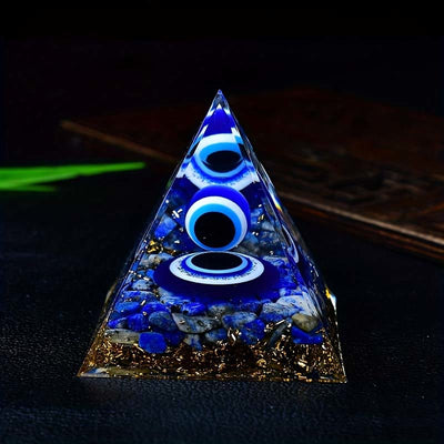 Olivenorma Vision of Serenity Lapis Lazuli Evil Eye Orgone Pyramid - image 2