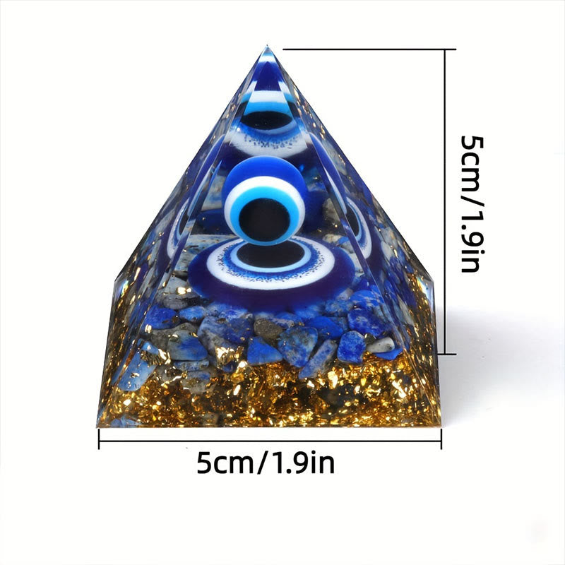 Olivenorma Lapis Lazuli Evil Eye Orgone Pyramid