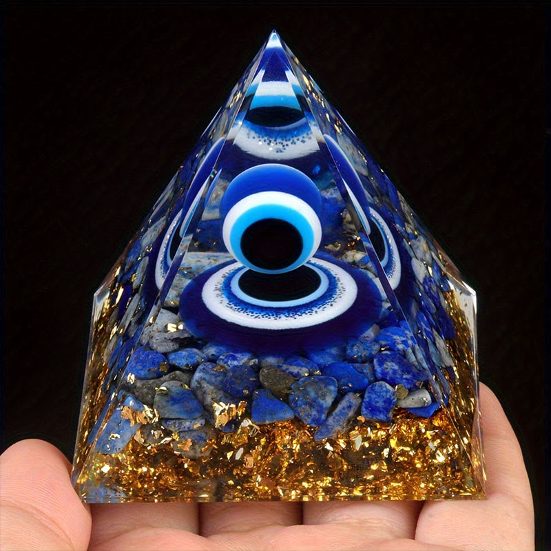 Olivenorma Vision of Serenity Lapis Lazuli Evil Eye Orgone Pyramid - image 3