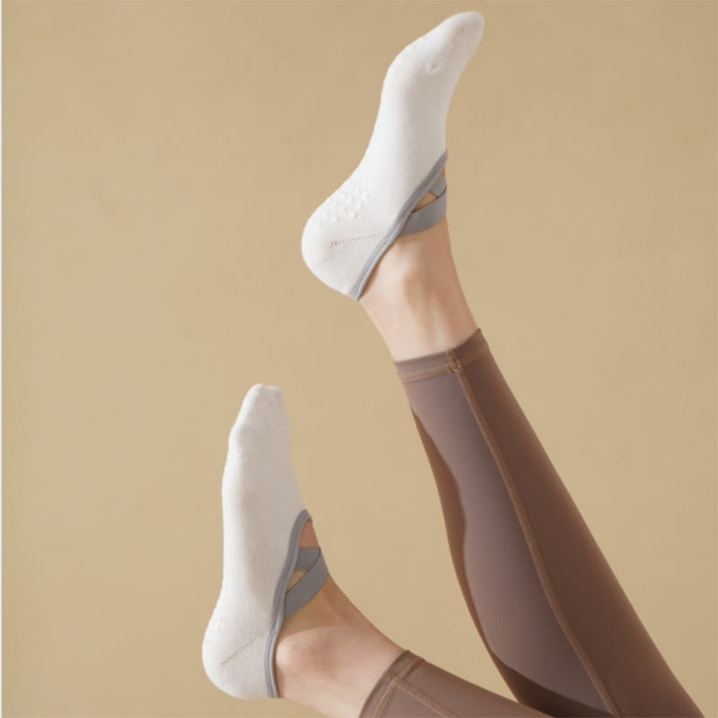 Olivenorma Strap Yoga Pilates Barre Socks Non-Slip Grip Fitness Socks - image 13
