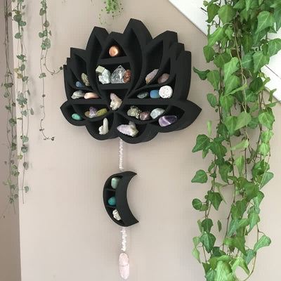 Olivenorma Creative Lotus With Moon Crystal Shelf