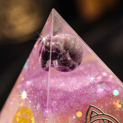 Olivenorma "Perfect Love" Amethyst Rose Quartz Orgone Pyramid