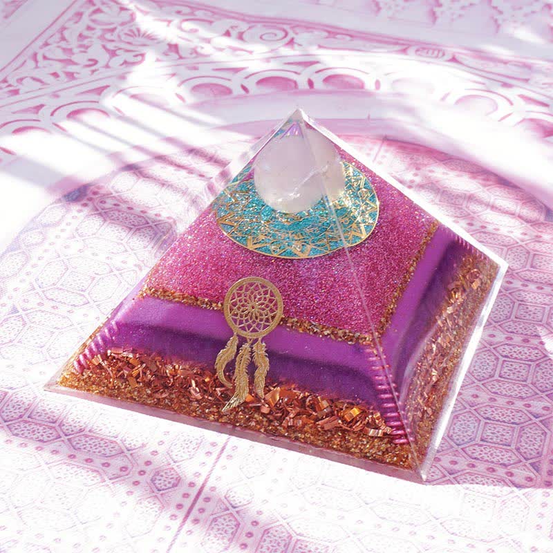 Olivenorma "Dance of Eros" Rose Quartz Orgone Pyramid