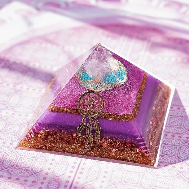 Olivenorma "Dance of Eros" Rose Quartz Orgone Pyramid