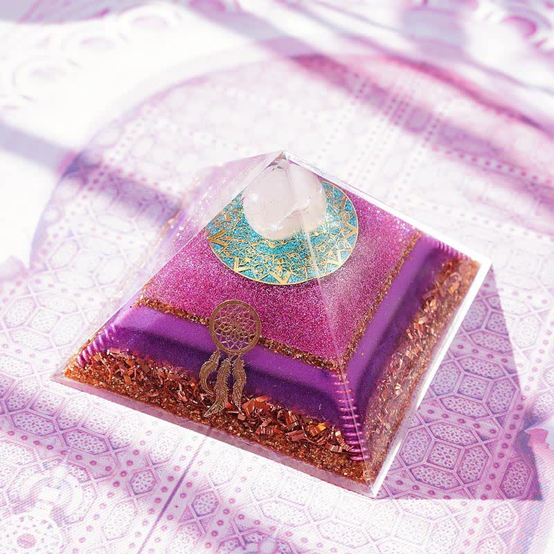 Olivenorma "Dance of Eros" Rose Quartz Orgone Pyramid