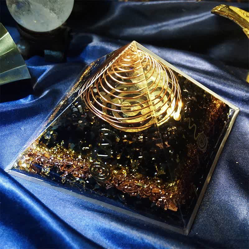 Olivenorma "Guardian of Peace" Natural Stone Orgone Pyramid