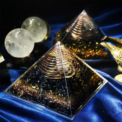 Olivenorma "Guardian of Peace" Natural Stone Orgone Pyramid