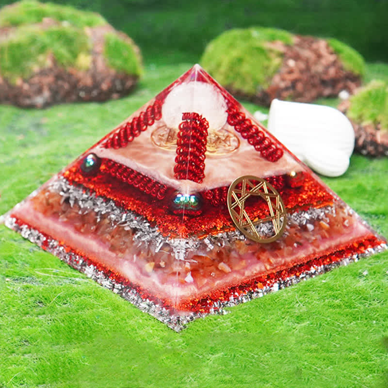 Olivenorma Healing Multifunctional Natural Stone Orgone Pyramid