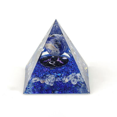 Olivenorma 6cm Natural Stone Constellation Orgone Pyramid