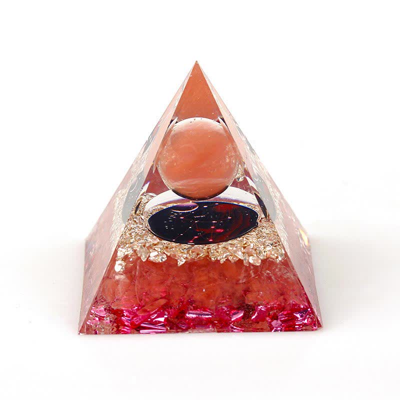 Olivenorma 6cm Natural Stone Constellation Orgone Pyramid