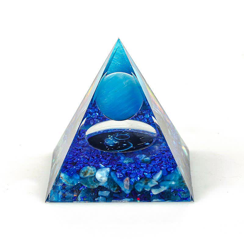 Olivenorma 6cm Natural Stone Constellation Orgone Pyramid