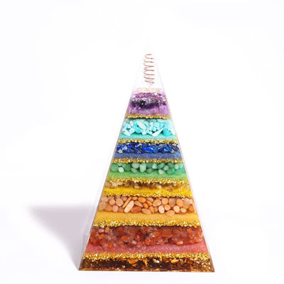 Olivenorma Energy Natural Stone Long Pointed Orgone Pyramid