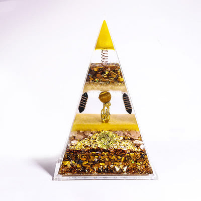 Olivenorma Energy Natural Stone Long Pointed Orgone Pyramid