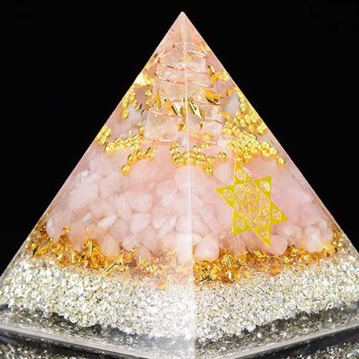 Olivenorma Meet Love-Rose Quartz Orgone Pyramid