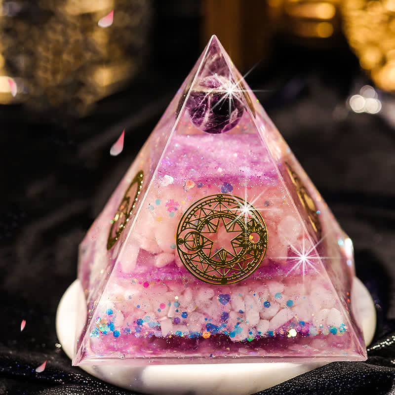 Olivenorma Meet Love-Rose Quartz Orgone Pyramid