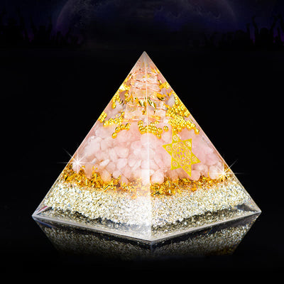 Olivenorma Meet Love-Rose Quartz Orgone Pyramid