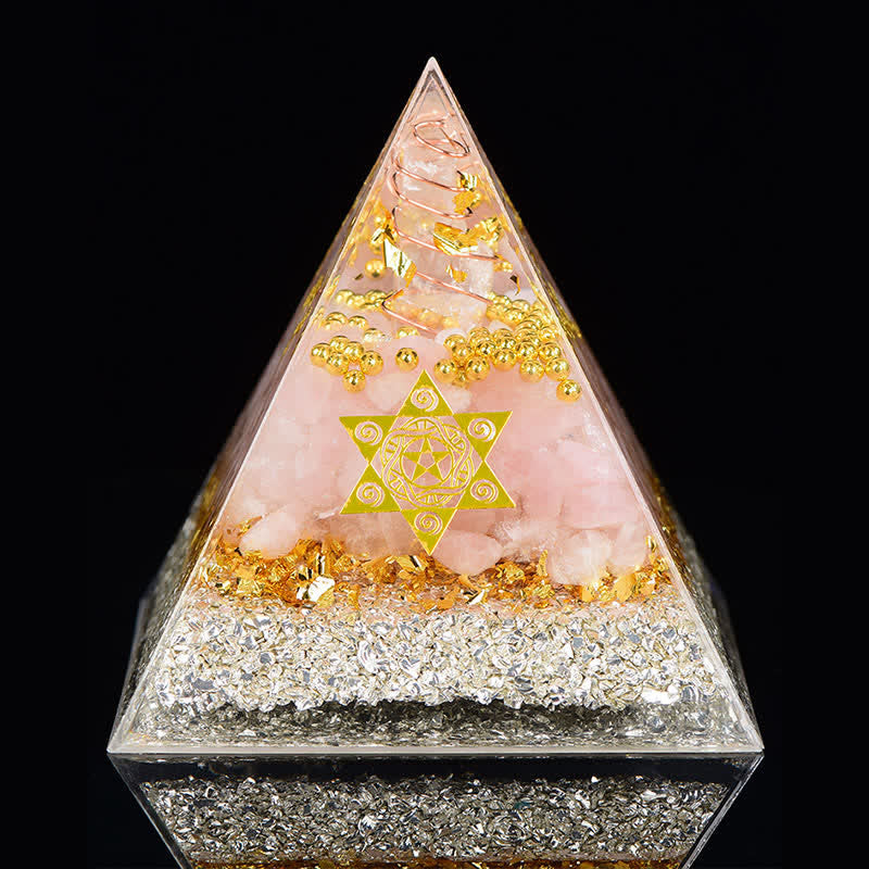 Olivenorma Meet Love-Rose Quartz Orgone Pyramid