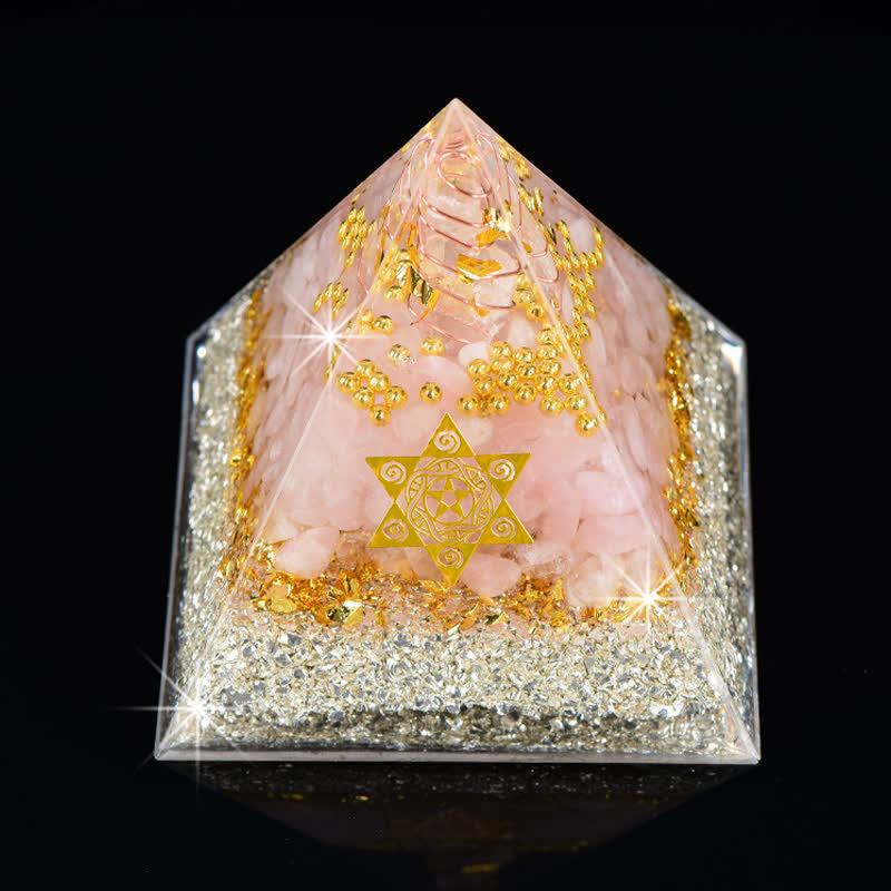 Olivenorma Meet Love-Rose Quartz Orgone Pyramid