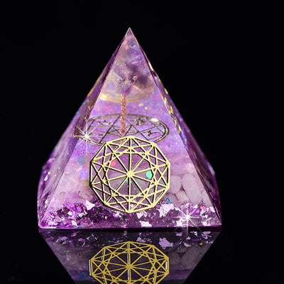 Olivenorma 6cm Tree Of Life Natural Stone Orgone Pyramid