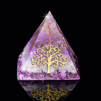 Olivenorma 6cm Tree Of Life Natural Stone Orgone Pyramid