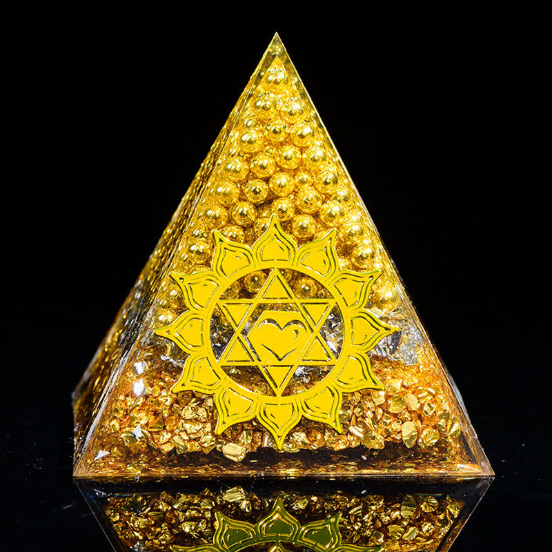 Olivenorma "Wealth Attracting" Citrine Clear Crystal Orgone Pyramid