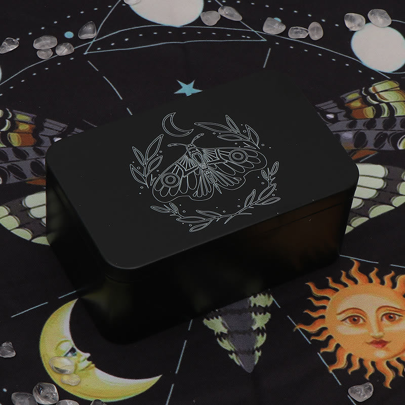 Olivenorma Moth Metal Tarot Card Storage Box Divination Box