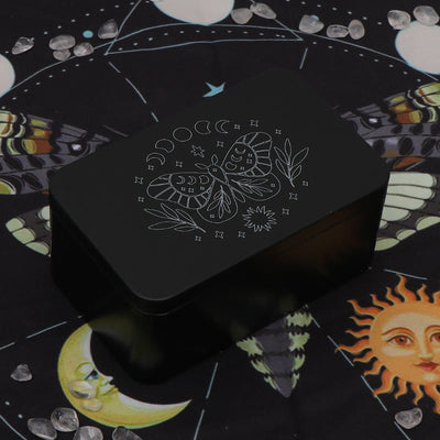 Olivenorma Moth Metal Tarot Card Storage Box Divination Box