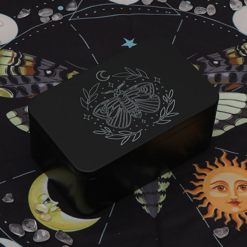 Olivenorma Moth Metal Tarot Card Storage Box Divination Box