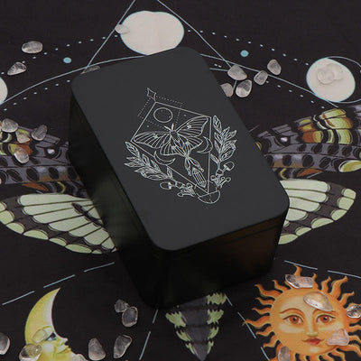 Olivenorma Moth Metal Tarot Card Storage Box Divination Box