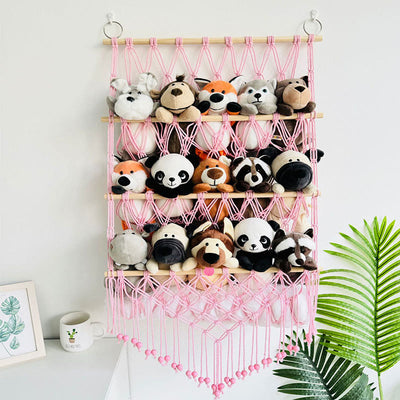 Olivenorma Handmade Cotton Rope Doll Storage Rack Wall Decor