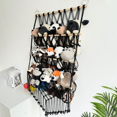 Olivenorma Handmade Cotton Rope Doll Storage Rack Wall Decor