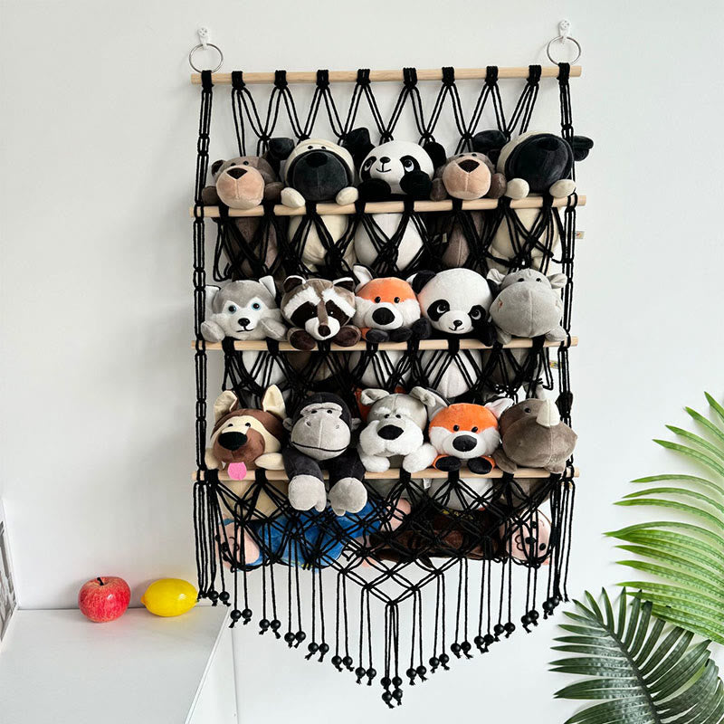 Olivenorma Handmade Cotton Rope Doll Storage Rack Wall Decor