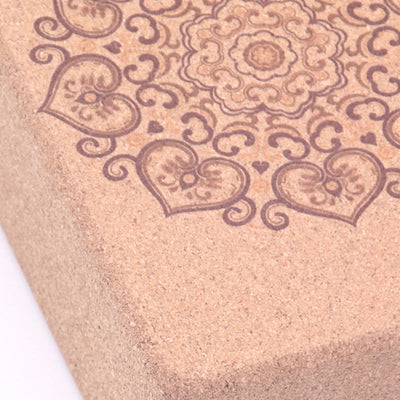 Olivenorma Soft Non-Slip Premium Mandala Cork Yoga Block