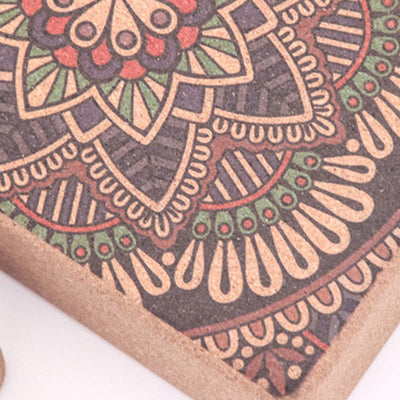 Olivenorma Soft Non-Slip Premium Mandala Cork Yoga Block