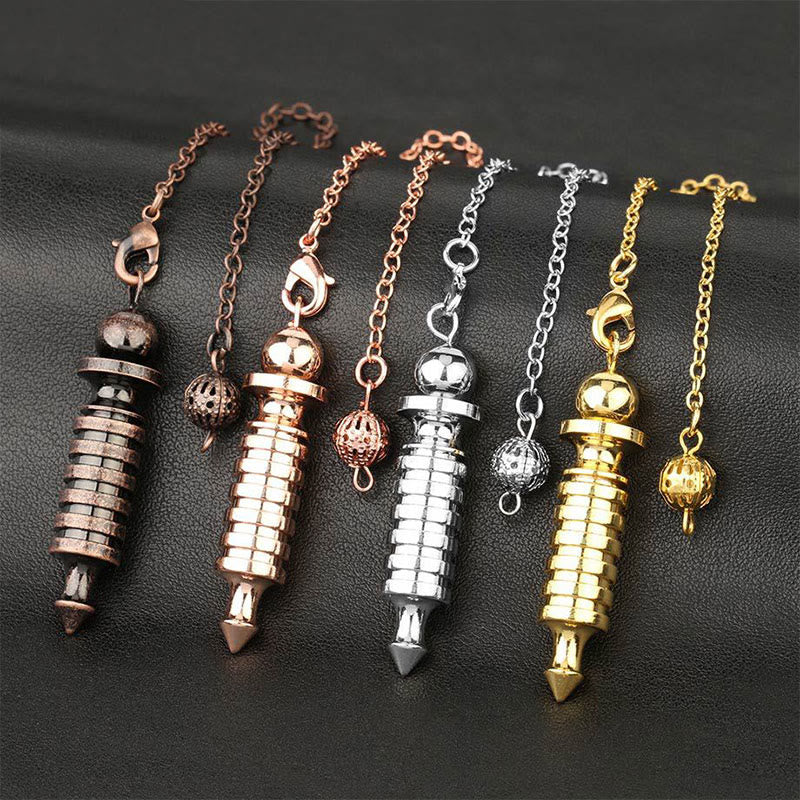 Olivenorma Double ISIS Metal Dowsing Healing Pendulum