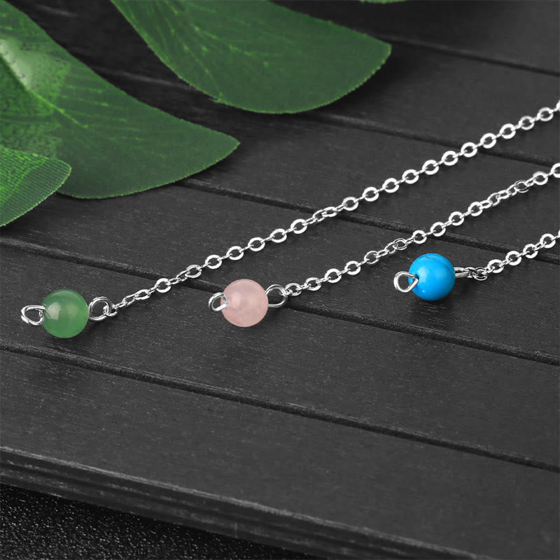 Olivenorma OM Symbol Natural Gemstone Faceted Pendulum