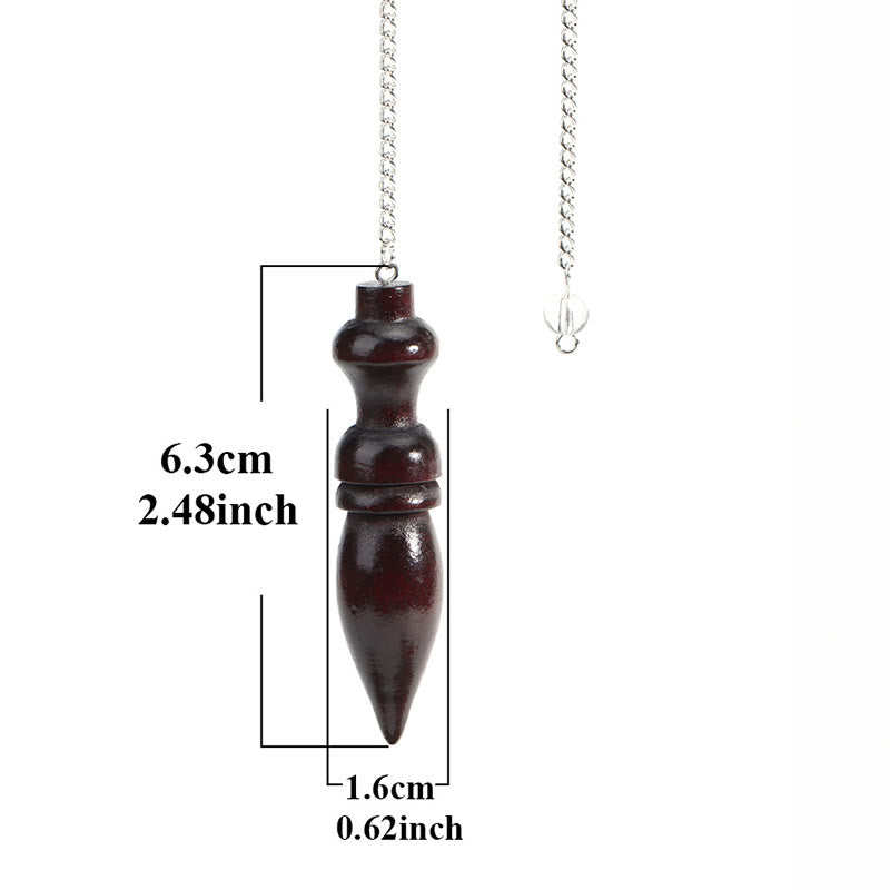 Olivenorma Wooden Drop Healing Pendulum wtih 7 Charka Chain