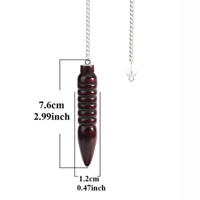 Olivenorma Wooden Drop Healing Pendulum wtih 7 Charka Chain