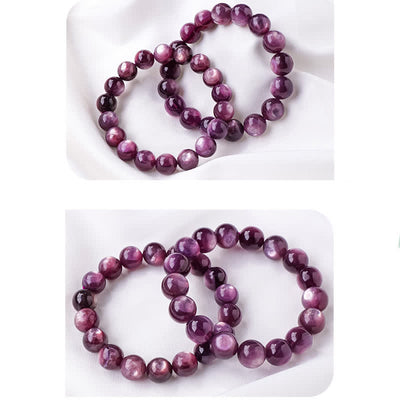 Olivenorma 9/12mm Natural Amethyst Beaded Bracelet