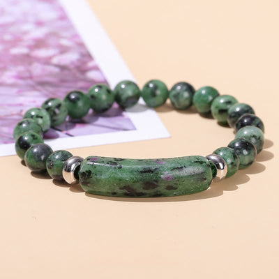 Olivenorma Natural Stone Long Crystal Beaded Bracelet