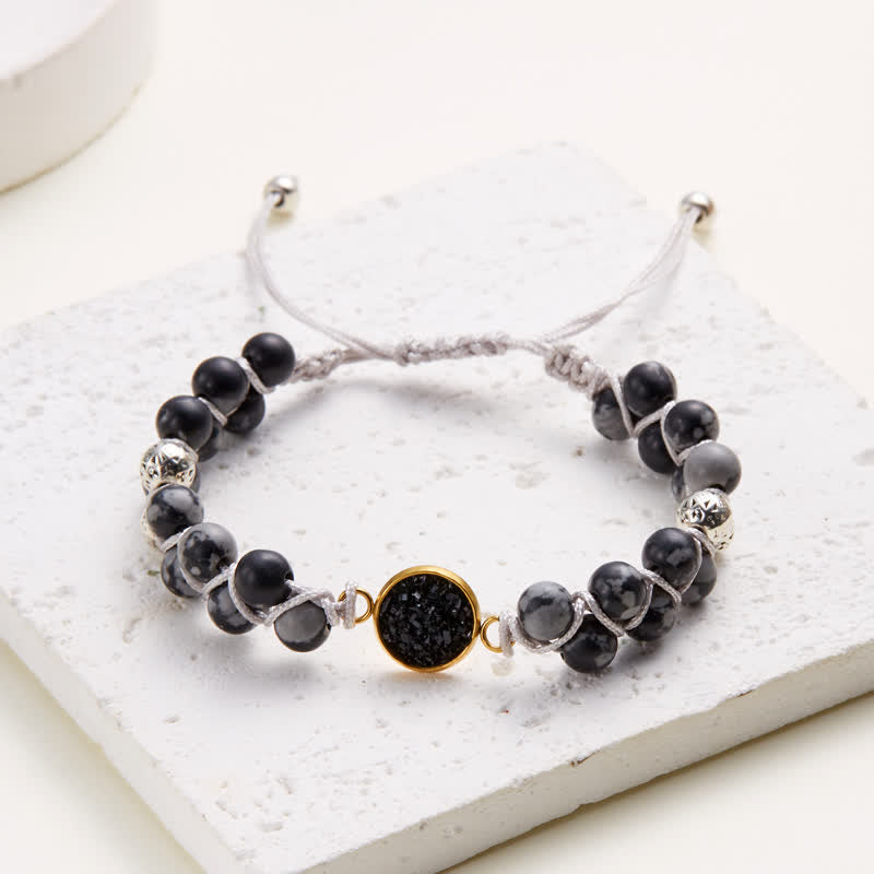 Olivenorma Natural Emperor Stone Braided Double Bracelet